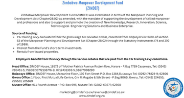 ZIMDEF: A Fund for Skilled Manpower and Innovation