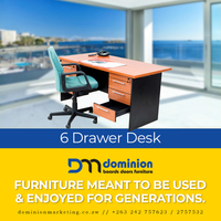 6 Drawer Desk