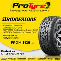 Bridgestone tyres available at all Protyre branches.