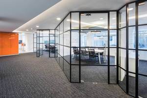 Aluminium and glass office partitions