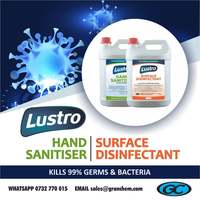 hand sanitiser and surface disinfectant